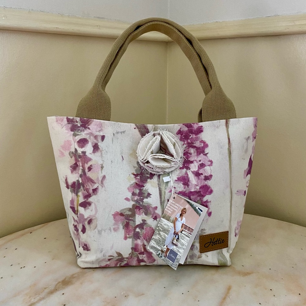 The Hettie Company Floral Cotton Handbag NWT Made In England 🇬🇧 - Picture 4 of 9